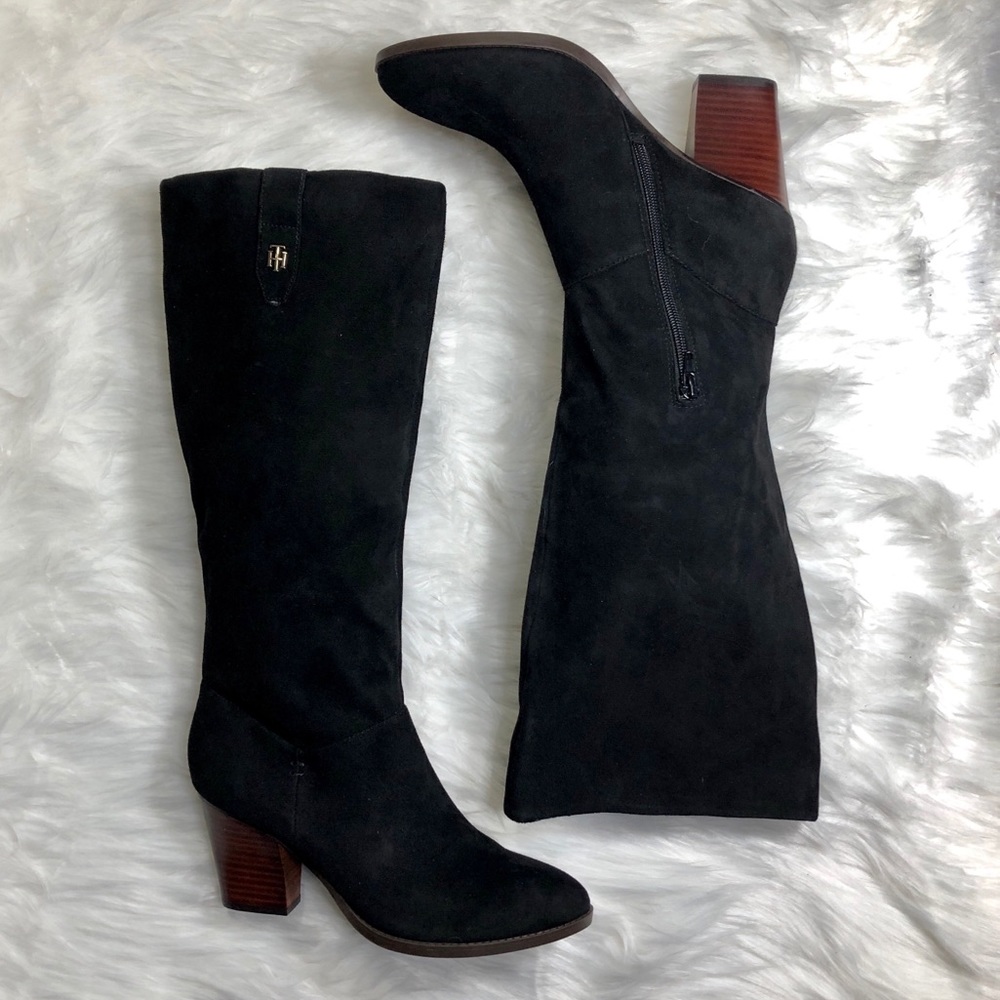 🍒NEW!!! Tommy Hilfiger Rosario Black Suede Boot